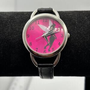 Silver & pink disney watch
